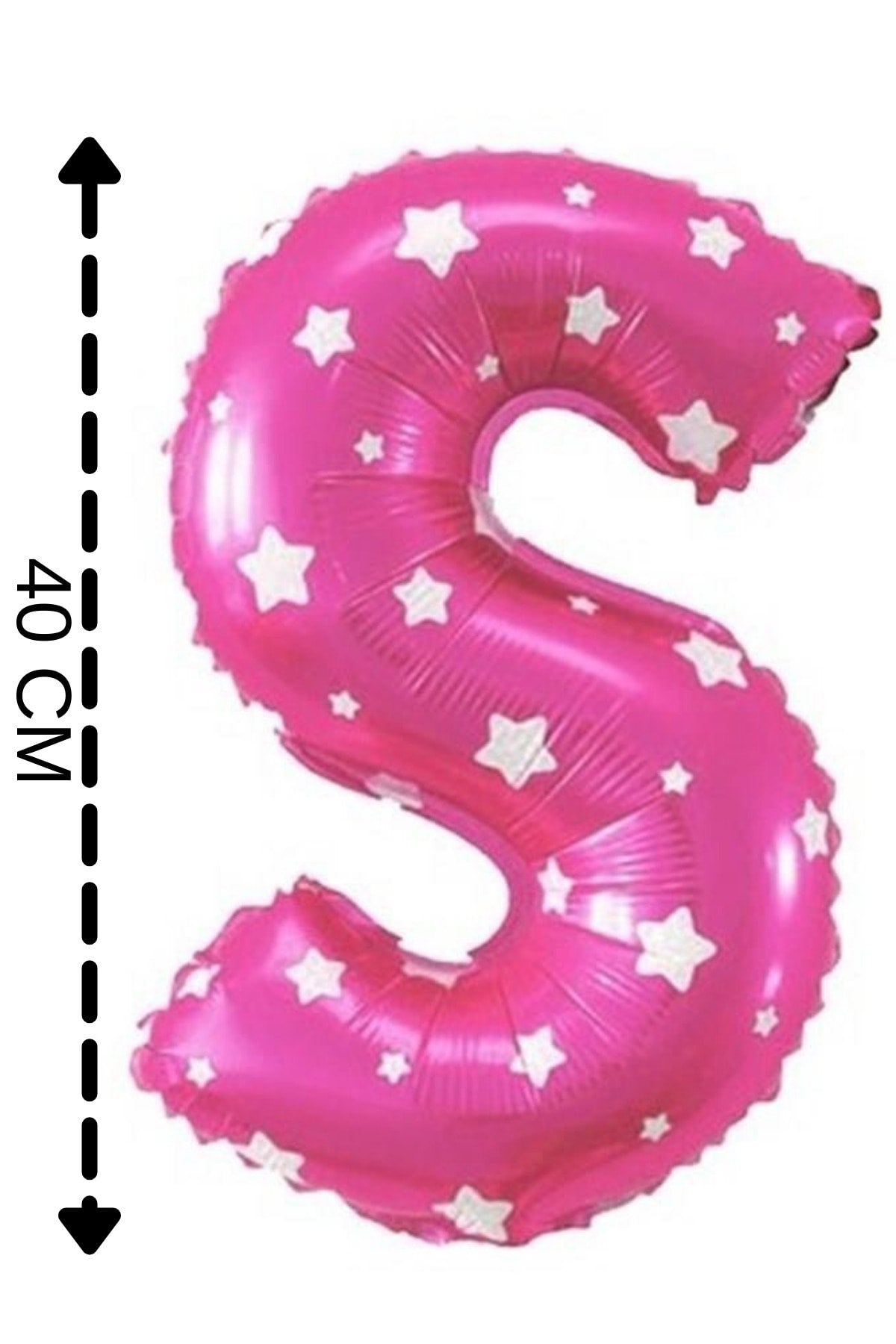 Folyo Balon S Harfi Helyum Balon 40 Cm Pembe Renk
