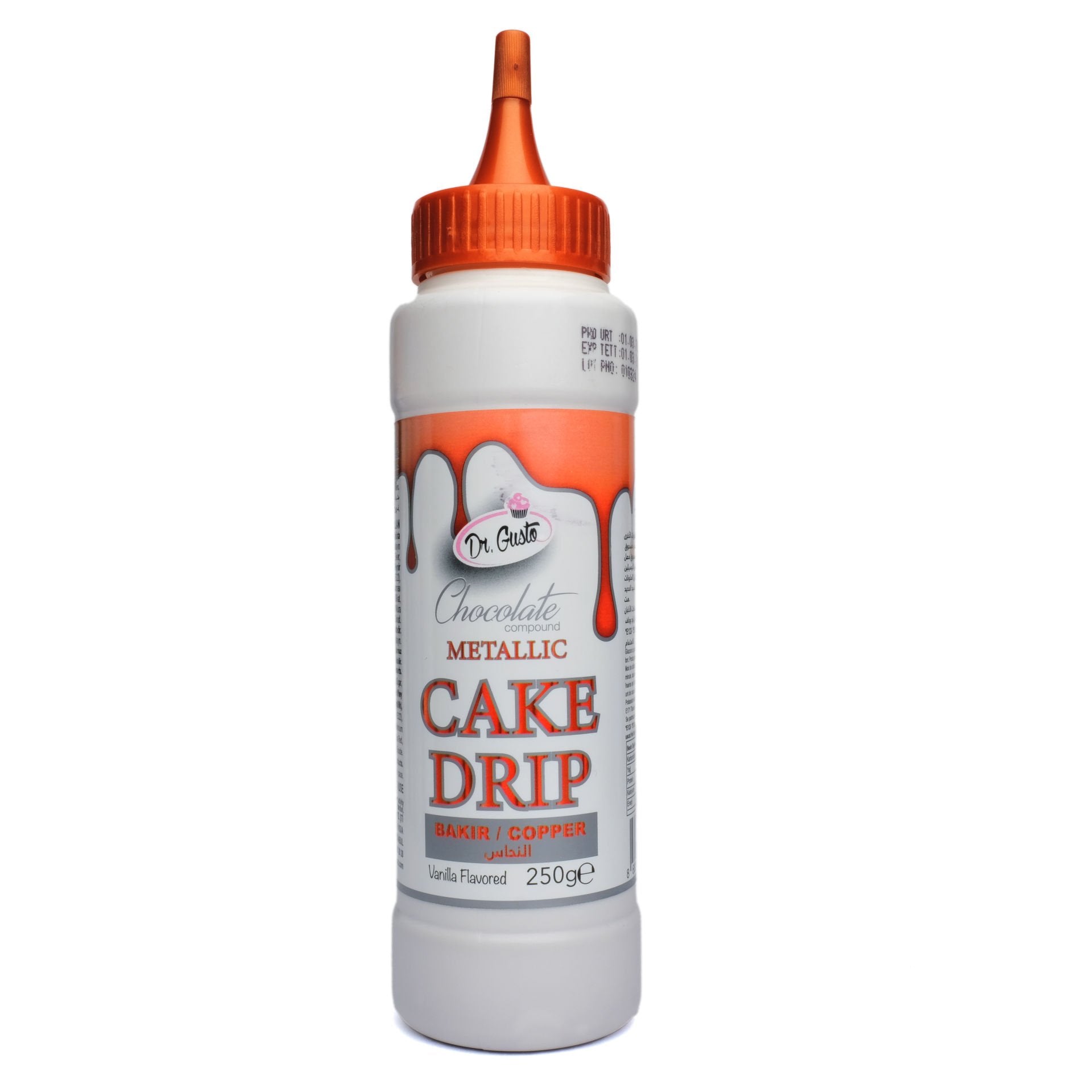 Dr Gusto Metalik Cake Drip 250 gr – Pasta ve Kek Süsleme Sosu