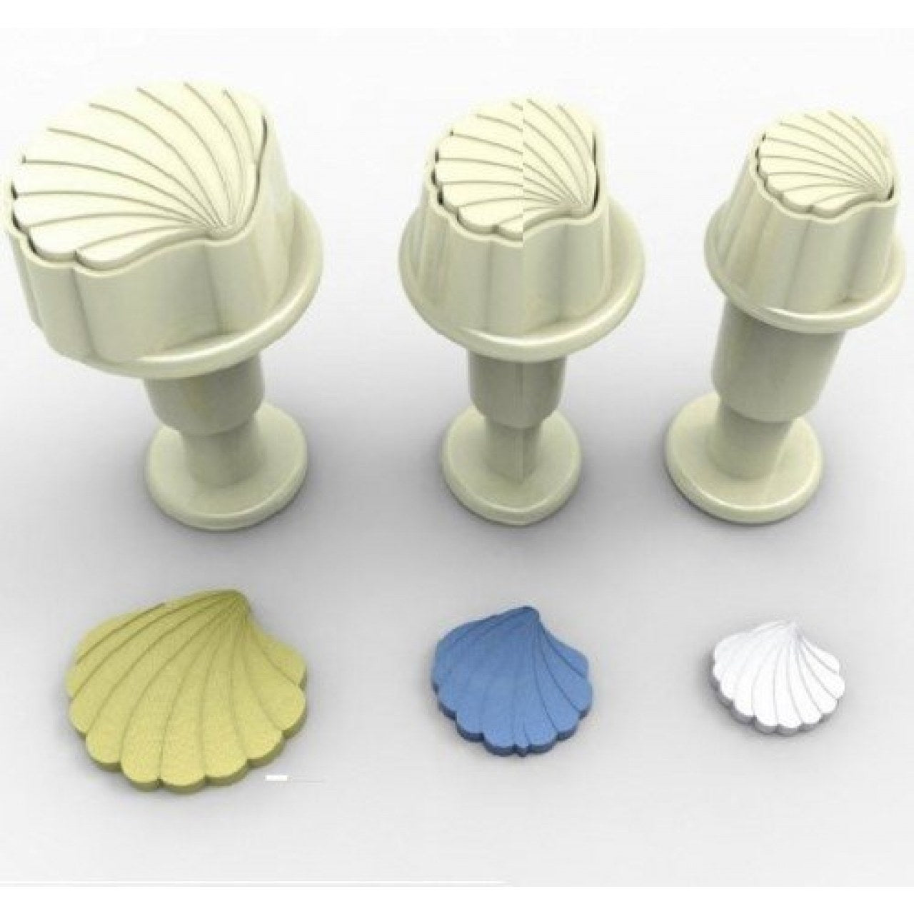 Basmalı Midye Kopat Kalıbı Mini 3’lü Set – Şeker Hamuru ve Kurabiye Kalıbı