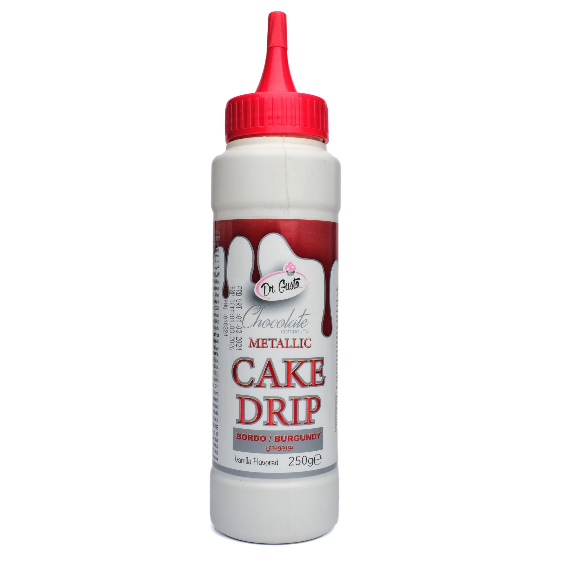 Dr Gusto Metalik Cake Drip 250 gr – Pasta ve Kek Süsleme Sosu