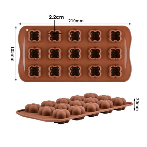 Bubble Çikolata Kalıbı 15’li – Mini Mum & Jelibon Silikon Kalıp (2.2 cm)