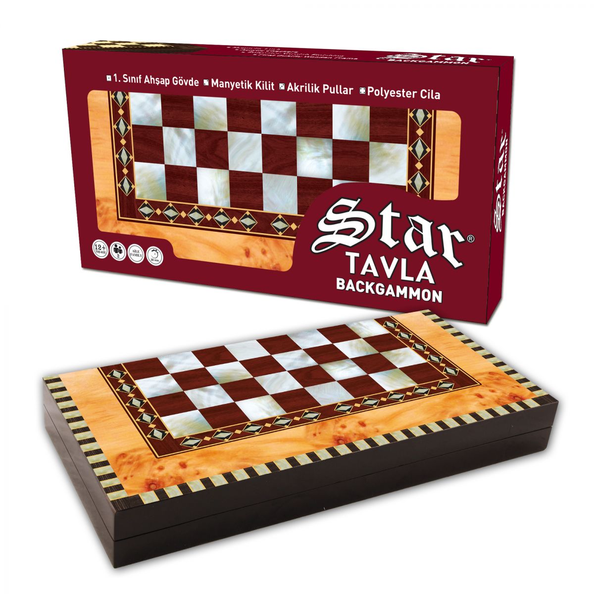 Antik Minik Sedefli Tavla