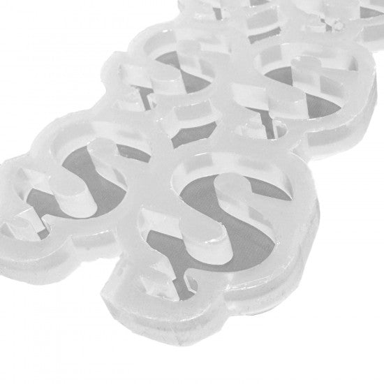 Epoksi Çoklu Silikon Kalıp Ş Harfi (Düz) Anahtarlık Reçine Seri Döküm Kalıbı 4.5 CM 10 Lu