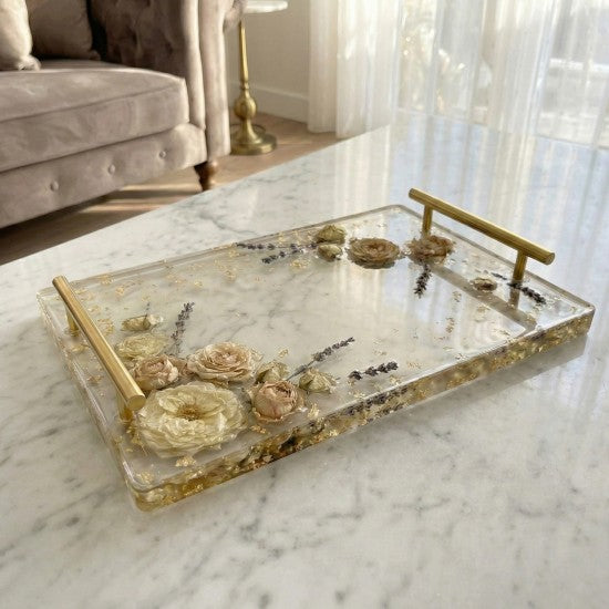 Epoksi Dikdörtgen Söz ve Nişan Tepsisi Kalıbı 25x30 CM