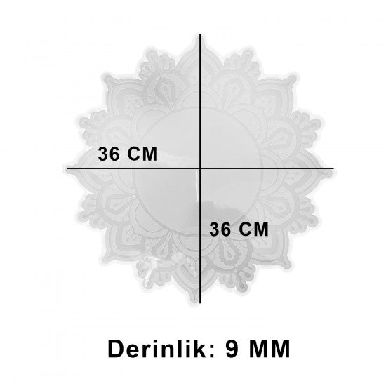 Epoksi Dişli Motifli Tepsi Kalıbı 36 CM