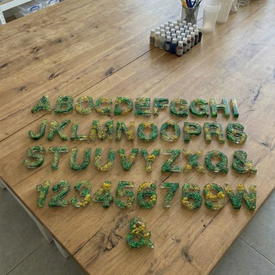 Epoksi Küçük Türkçe Harfler ve Rakamlar Kalıbı 3 CM