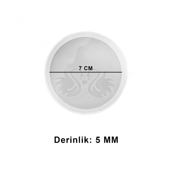 Epoksi Kuğu Desenli Magnet Kalıbı 7 CM