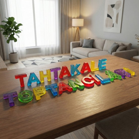 Epoksi Mini Türkçe DÜZ Alfabe Harfleri Kalıbı 1.5 CM