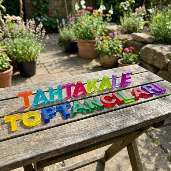 Epoksi Mini Türkçe DÜZ Alfabe Harfleri Kalıbı 1.5 CM