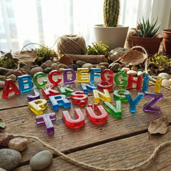 Epoksi Mini Türkçe TERS Alfabe Harfleri Kalıbı 1.5 CM
