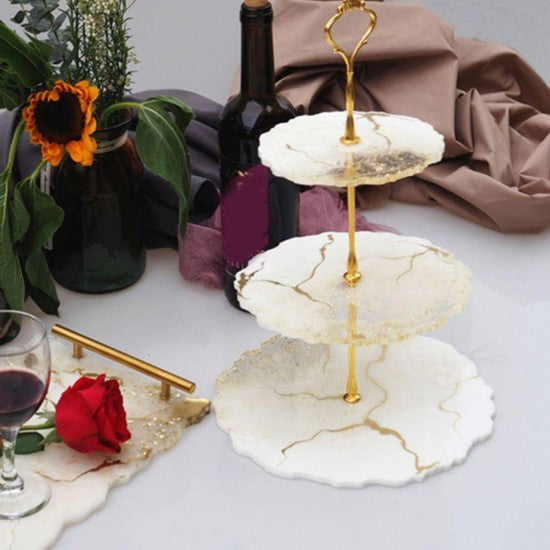 Epoksi Silikon Cupcake Standı Kalıp Yuvarlak 3 Lü Kek Standı