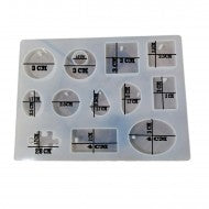 Epoksi Kalıbı Çoklu Daire Kolye Ve Anahtarlık Kalıbı 3.3 CM 24 Lü