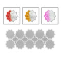 Epoksi Silikon Kalıp Dişli Motifli Magnet Kalıbı 8 CM 10 Lu