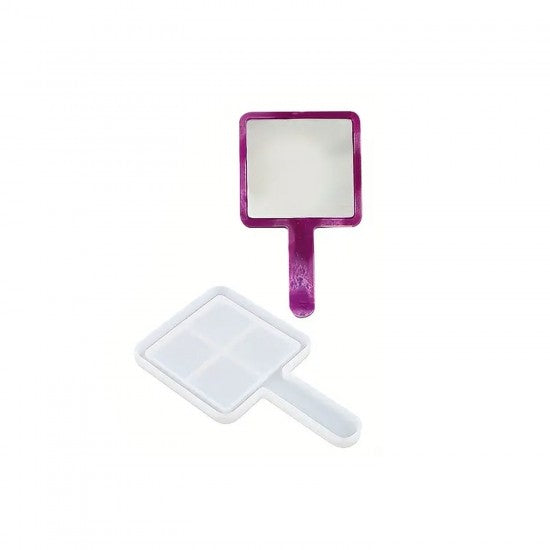 Epoksi Silikon Saplı Ayna Kalıbı Kare 16.5X9.5 CM
