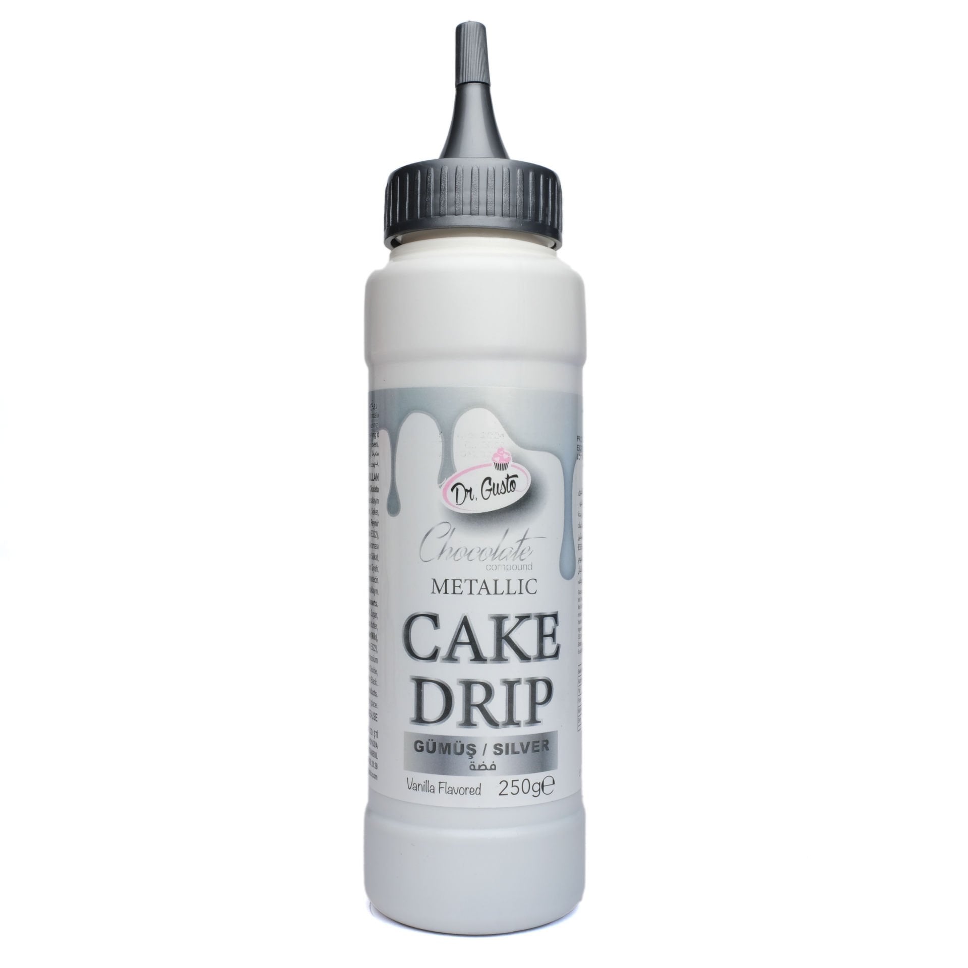 Dr Gusto Metalik Cake Drip 250 gr – Pasta ve Kek Süsleme Sosu
