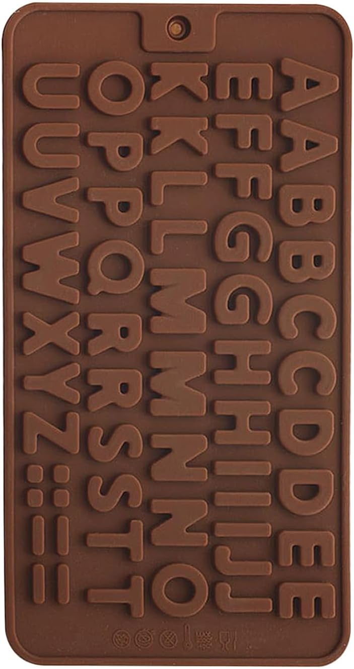 Alfabe Rakam Emoji Silikon Kalıp 18x14 cm – Harf ve Sayı Çikolata Kalıbı