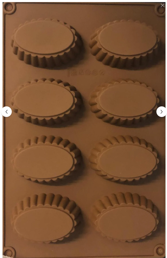 Oval Tart Kalıbı Silikon 8’li – Mini Tart & Kek Kalıbı