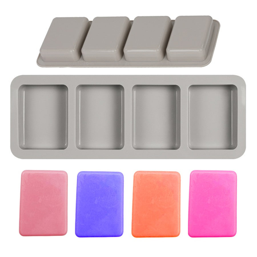 Çoklu Dikdörtgen Sabun Kalıbı Silikon – 7.5x5.6 cm Sabun Yapım Kalıbı
