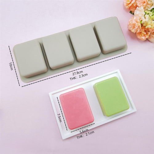 Çoklu Dikdörtgen Sabun Kalıbı Silikon – 7.5x5.6 cm Sabun Yapım Kalıbı
