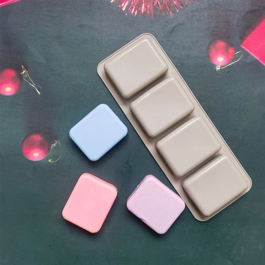 Çoklu Dikdörtgen Sabun Kalıbı Silikon – 7.5x5.6 cm Sabun Yapım Kalıbı