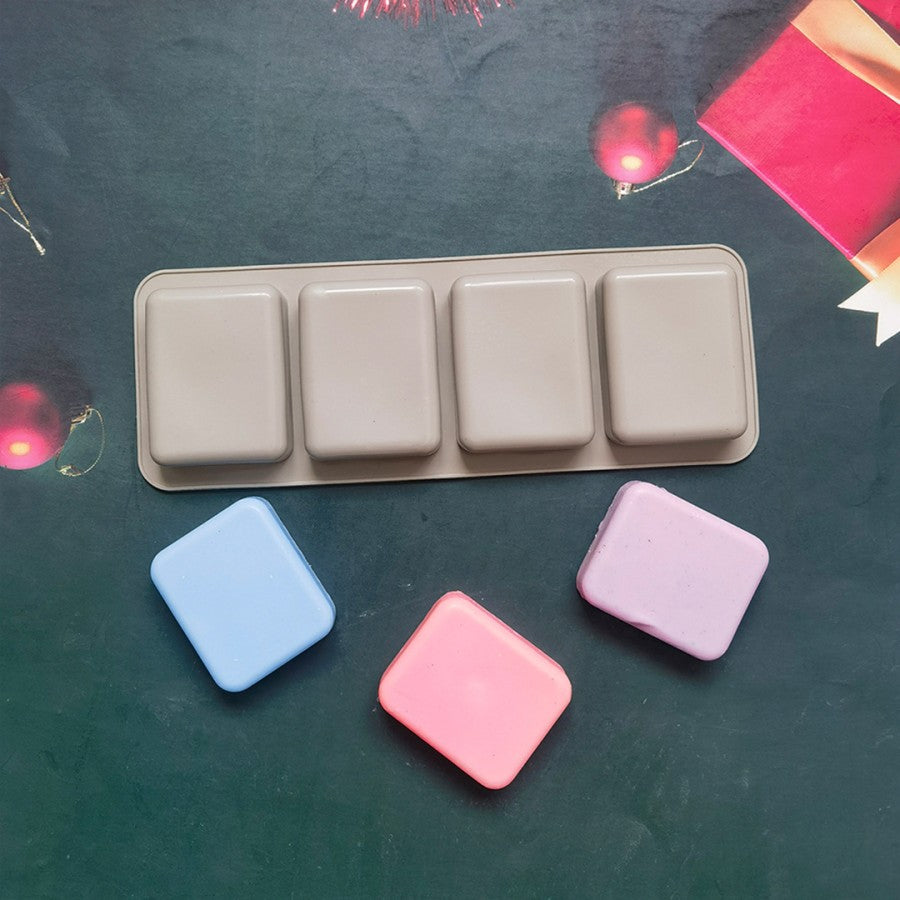 Çoklu Dikdörtgen Sabun Kalıbı Silikon – 7.5x5.6 cm Sabun Yapım Kalıbı
