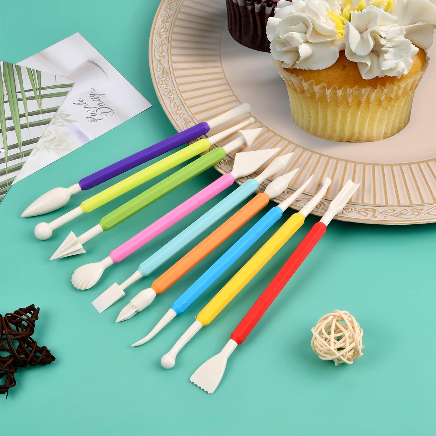 Profesyonel Marzipan Set 11 Parça – Şeker Hamuru & Pasta Modelleme Seti