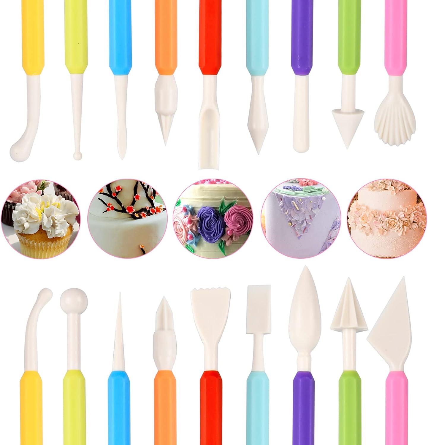 Profesyonel Marzipan Set 11 Parça – Şeker Hamuru & Pasta Modelleme Seti