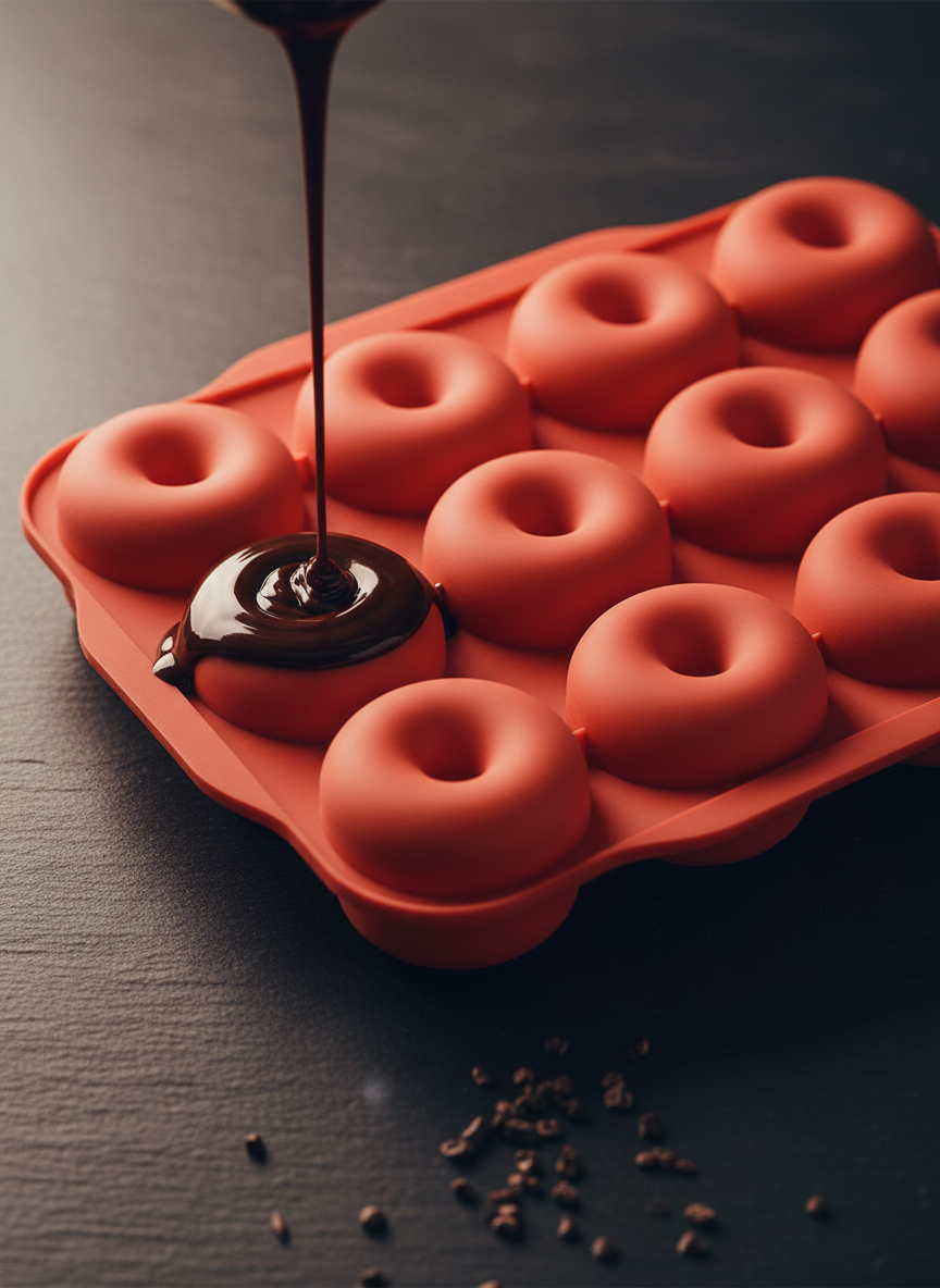 Silikon Donut Kalıbı 12’li – Mini Donut Kek Kalıbı