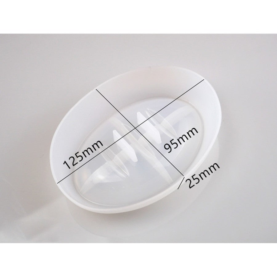 Epoksi Oval Sabunluk Silikon Kalıbı 12.5x9.5 cm – Reçine & Sabunluk Kalıbı