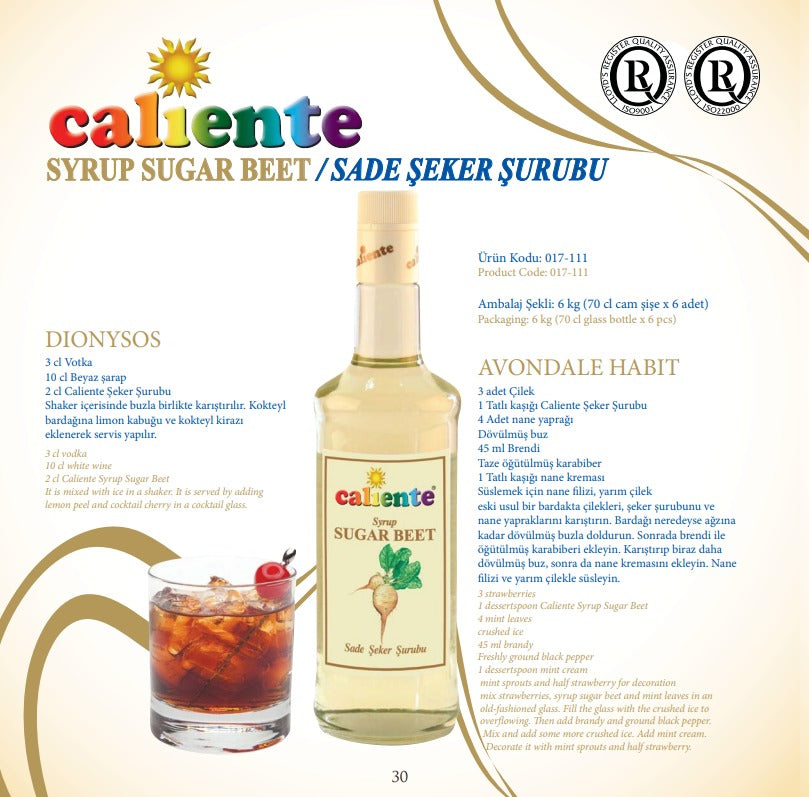 Caliente Kahve & Kokteyl Şurupları